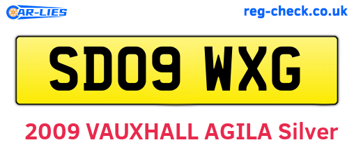 SD09WXG are the vehicle registration plates.