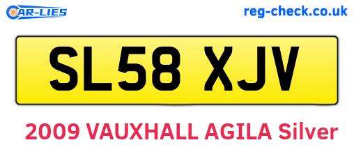 SL58XJV are the vehicle registration plates.