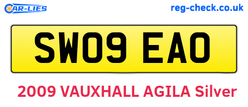 SW09EAO are the vehicle registration plates.