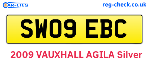 SW09EBC are the vehicle registration plates.