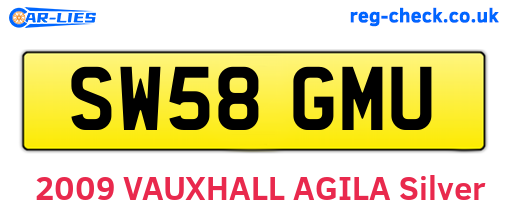 SW58GMU are the vehicle registration plates.