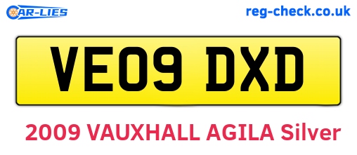VE09DXD are the vehicle registration plates.