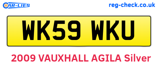 WK59WKU are the vehicle registration plates.
