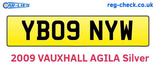 YB09NYW are the vehicle registration plates.