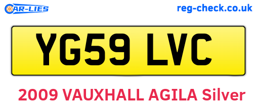 YG59LVC are the vehicle registration plates.