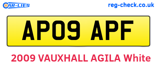 AP09APF are the vehicle registration plates.