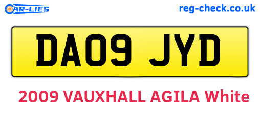 DA09JYD are the vehicle registration plates.