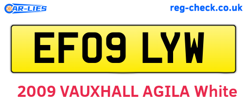 EF09LYW are the vehicle registration plates.