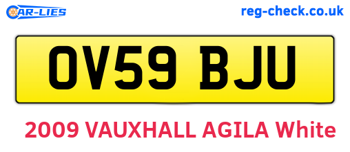 OV59BJU are the vehicle registration plates.