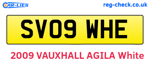 SV09WHE are the vehicle registration plates.