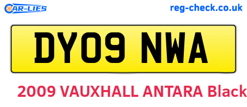 DY09NWA are the vehicle registration plates.
