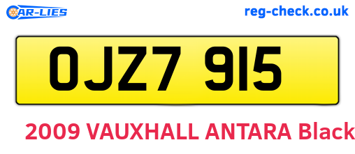 OJZ7915 are the vehicle registration plates.