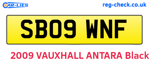 SB09WNF are the vehicle registration plates.