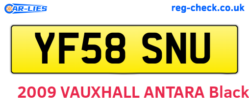 YF58SNU are the vehicle registration plates.