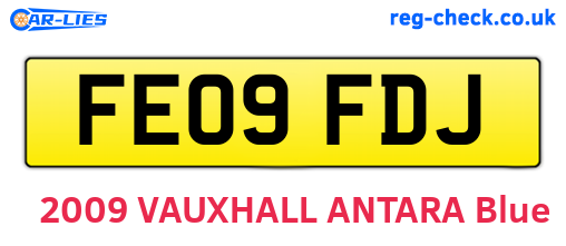 FE09FDJ are the vehicle registration plates.