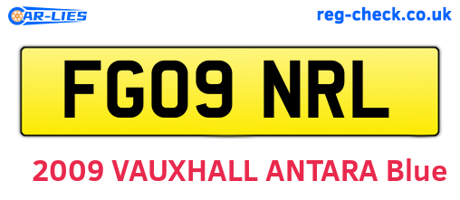 FG09NRL are the vehicle registration plates.