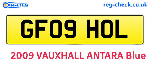 GF09HOL are the vehicle registration plates.