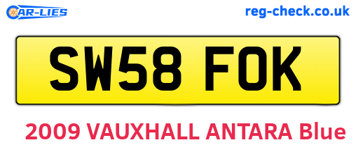 SW58FOK are the vehicle registration plates.