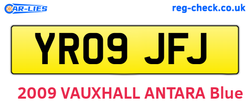 YR09JFJ are the vehicle registration plates.
