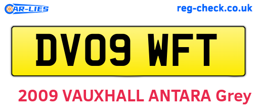 DV09WFT are the vehicle registration plates.