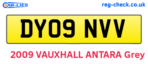 DY09NVV are the vehicle registration plates.