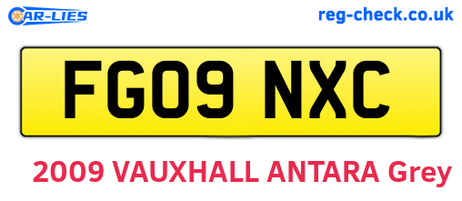 FG09NXC are the vehicle registration plates.