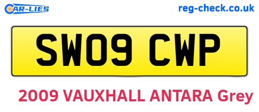 SW09CWP are the vehicle registration plates.