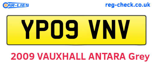 YP09VNV are the vehicle registration plates.