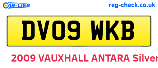 DV09WKB are the vehicle registration plates.