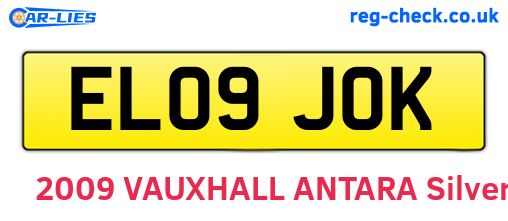EL09JOK are the vehicle registration plates.