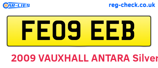 FE09EEB are the vehicle registration plates.