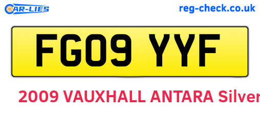 FG09YYF are the vehicle registration plates.