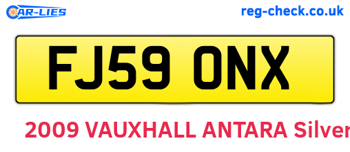 FJ59ONX are the vehicle registration plates.