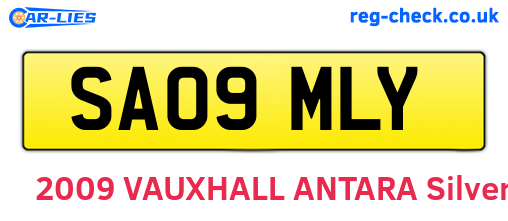 SA09MLY are the vehicle registration plates.