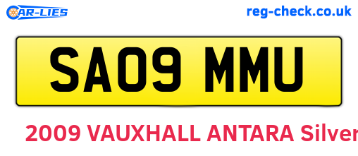 SA09MMU are the vehicle registration plates.