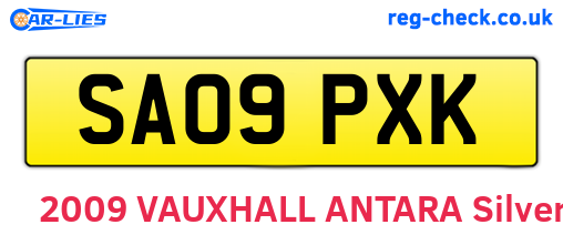 SA09PXK are the vehicle registration plates.
