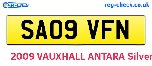 SA09VFN are the vehicle registration plates.
