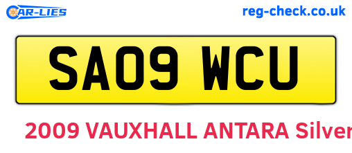 SA09WCU are the vehicle registration plates.