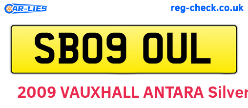 SB09OUL are the vehicle registration plates.