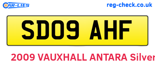 SD09AHF are the vehicle registration plates.