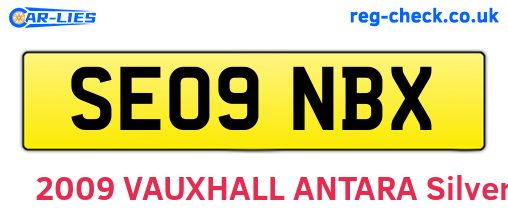 SE09NBX are the vehicle registration plates.