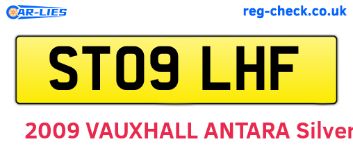 ST09LHF are the vehicle registration plates.