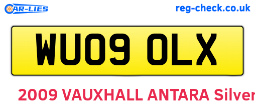 WU09OLX are the vehicle registration plates.