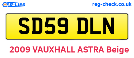 SD59DLN are the vehicle registration plates.