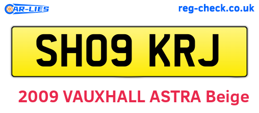 SH09KRJ are the vehicle registration plates.