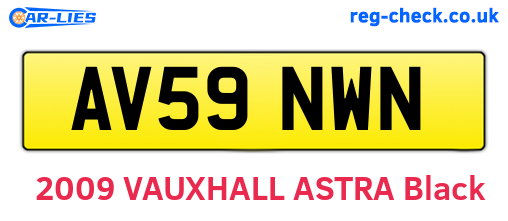 AV59NWN are the vehicle registration plates.