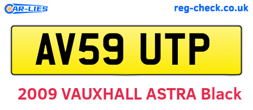 AV59UTP are the vehicle registration plates.