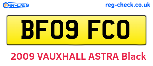 BF09FCO are the vehicle registration plates.