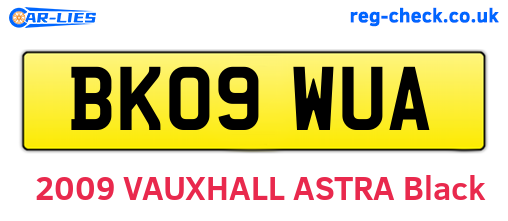 BK09WUA are the vehicle registration plates.