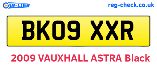 BK09XXR are the vehicle registration plates.